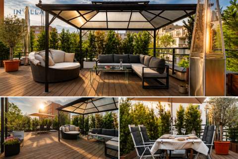 Penthouse na dachu z tarasem w sercu Powiśla