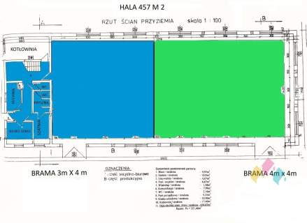 Hala - ogrzewana, 1 brama wjazdowa, koło Ostródy