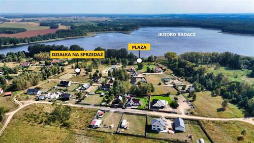 Atrakcyjna działka budowlana nad jeziorem Radacz
