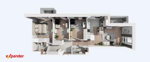 Apartament 94m2 2 balkony.