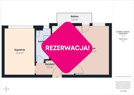 2 pokoje balkon 51,47 m Gdańsk Słowackiego