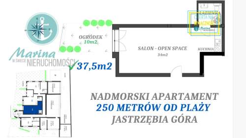 Nadmorski apartament 250 metrów od plaży
