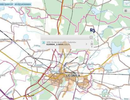 Działka powierzchni 19,64 ha w Miłogostowicach.