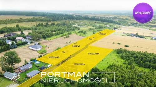 Działka NA SPRZEDAŻ 3442m2, MPZP, OSIECK