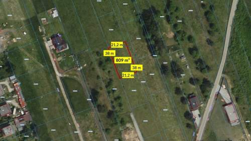 Działka budowlana Boronów 809m2 woda prąd