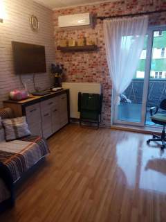 Jasne mieszkanie nad morzem 42m2, balkon, klimatyzacja