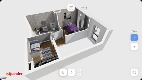 JAR 3 POKOJE 62,50 m2 Z ANTRESOLĄ 2 BALKONY