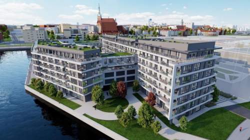 Inwestycja na Wyspie Łasztownia, Widok na Odrę
