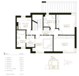 Nowoczesny bliźniak 191,28 m2 Wilanów
