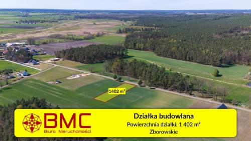 Działka budowlana Zborowskie 1402 m2