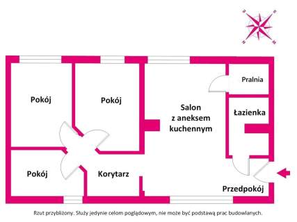 4 pok. mieszkanie przy ul. Aleksandrowskiej