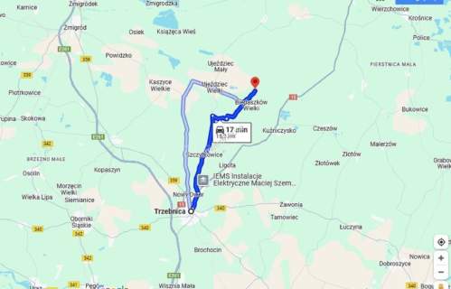 Działka bud. 9 domów inwestycja Brzezie Trzebnica