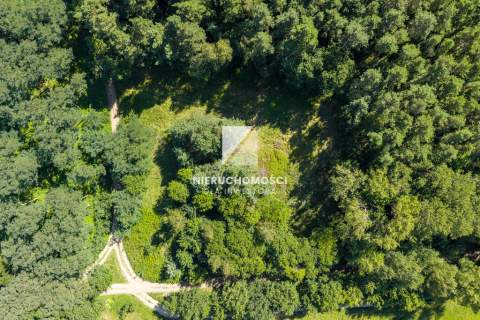 Działka budowlana otoczona lasem w pobliżu jeziora