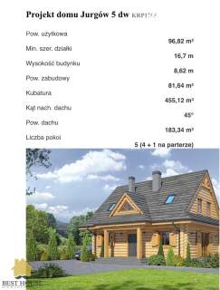 Dom z drewna księżycowego130 m2 sprzedaż Kębło