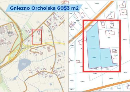 Działki inwestycyjne Gniezno Orcholska 2MN/U