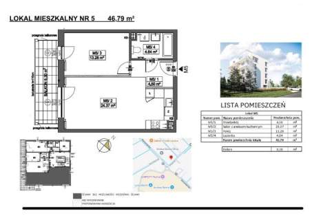 Mieszkanie na sprzedaż, 46,79 m2, Rumia