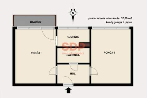 Słoneczne 2 pokoje z balkonem na I piętrze, Teofilów