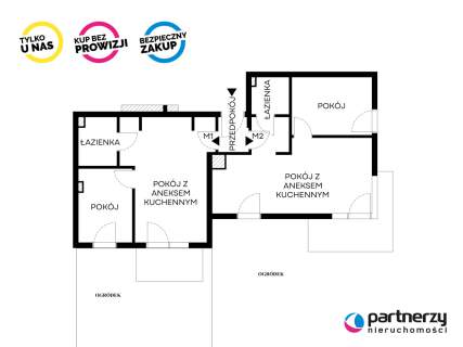 Dwa apartamenty po ok. 40m2 z ogródkiem