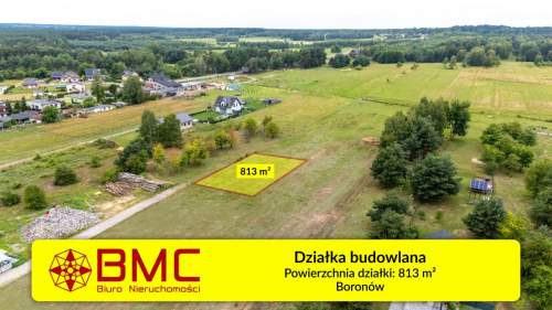Działka budowlana Boronów 813m2