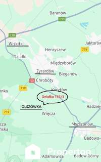 Działka Olszówka blisko Mszczonów Żyrardów SunTago