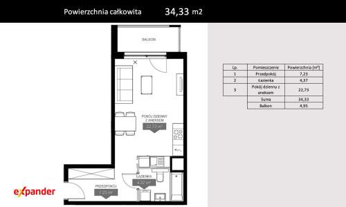 Kawalerka z balkonem i rabatem 25 tys.