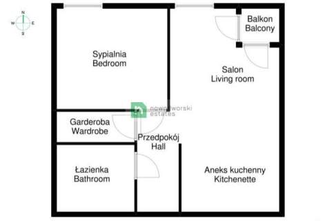 Nowoczesne 2-pokojowe mieszkanie przy Sky Tower