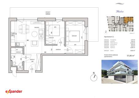 Apartament 150 m od plaży Mielno 3 pokoje Taras