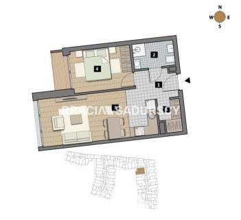 Dostępne mieszkania od 25m2 do 63m2. 