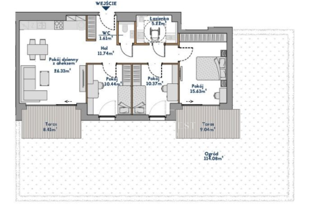 Apartament 4 pok. ogród 114 m2 otoczeniu lasu PCC 0%