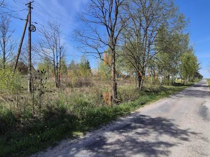 Działka położona wśród lasów, nieopodal zalewu.