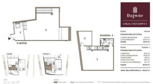 LOKAL USŁUGOWY - UL. DAJWÓR - 154,87 M2
