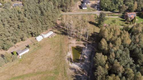 Działka budowlana z własnym stawem Kamińsko 3579m2