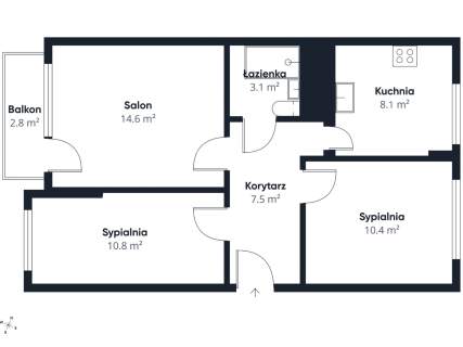 55 m w centrum Żyrardowa 3 pok kuchnia balkon msc p