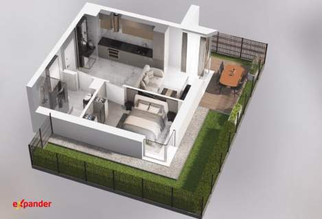 Apartament z tarasem i ogrodem   nad wodą, idealny