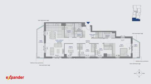 Apartament 130 m 5 pokoi 2 loggie 9 piętro
