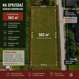 Na sprzedaż działka z dostępem do mediów.