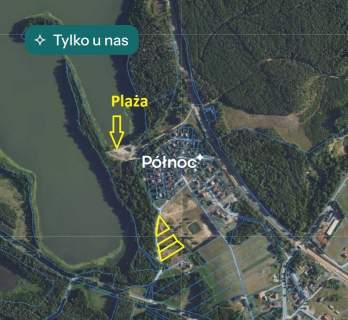 Działka budowlana, MAZURY Woszczele nad JEZIOROREM