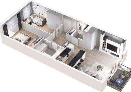 Apartament 65 m z balkonem brak prowizji i PCC