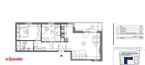 Nowe 3 pokoje 66 m balkon bez PCC