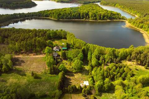 Działka pod dom w okolicy Choszczna, jezioro i las