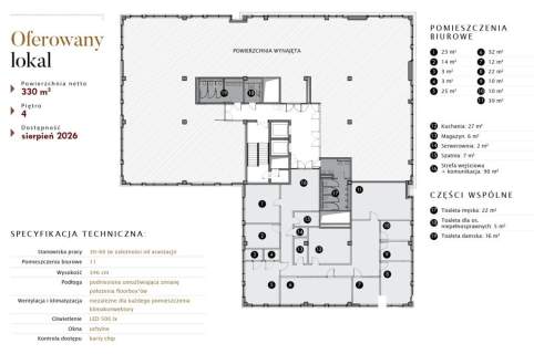 Nowoczesny lokal biurowy 363 m2 / Krakowska