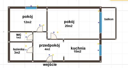 Mieszkanie 50m2, 2 pokoje, balkon Nowy Dwór