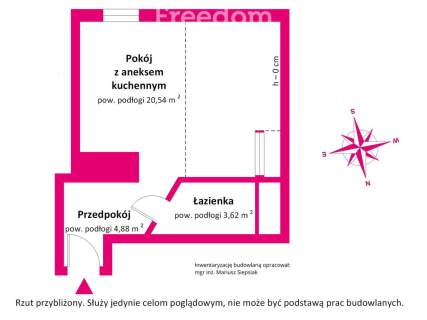 Kawalerka blisko jeziora Kęszyca Leśna