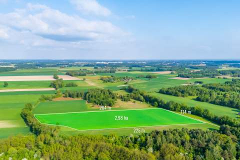 Malownicza działka rolna 2,98 ha gmina Kampinos
