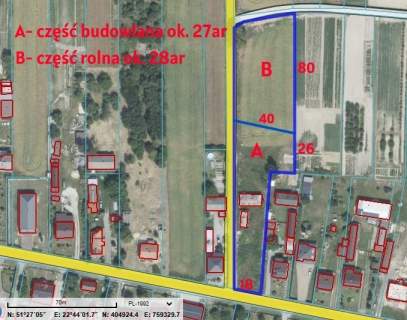 Działka budowlana 55a Nowa Wieś Lubartów 10km