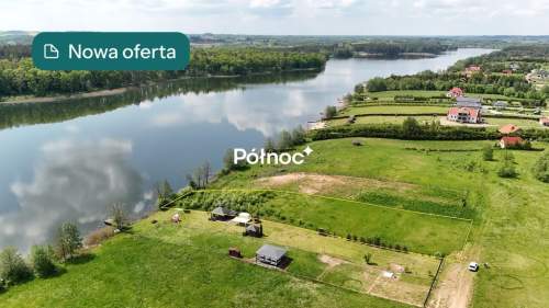 Siedliska działka z linią brzegową jeziora Sunowo