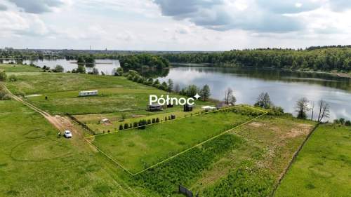 Siedliska działka z linią brzegową jeziora Sunowo