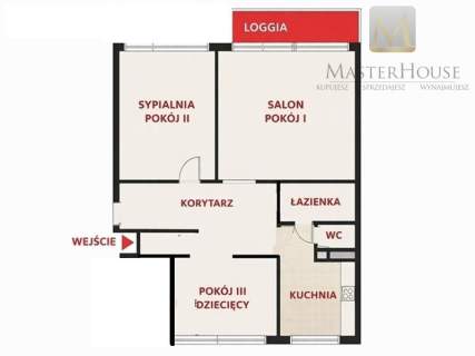 PRZESTRONNE 3 POKOJE Z OSOBNĄ KUCHNIĄ i LOGGIĄ