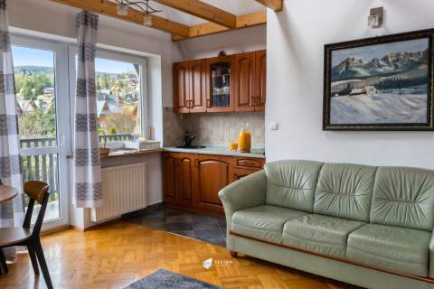 Gotowy apartament z kominkiem i panoramą Tatr