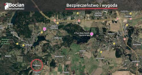 Kompleks płaskich, słonecznych działek w Pręgowie